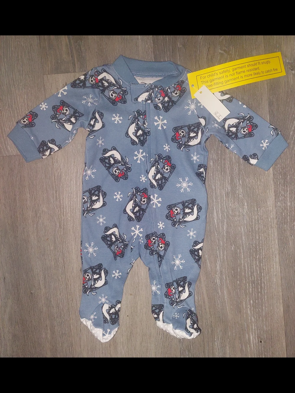 NWT Nightmare Before Christmas Santa Baby One-Piece Sleeper Disney Amazon
